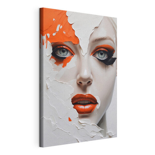 Cuadros Mujer con maquillaje naranja y negro (SKU: s42092) Cuadros Cuadros Mujer con maquillaje naranja y negro (SKU: s42092)