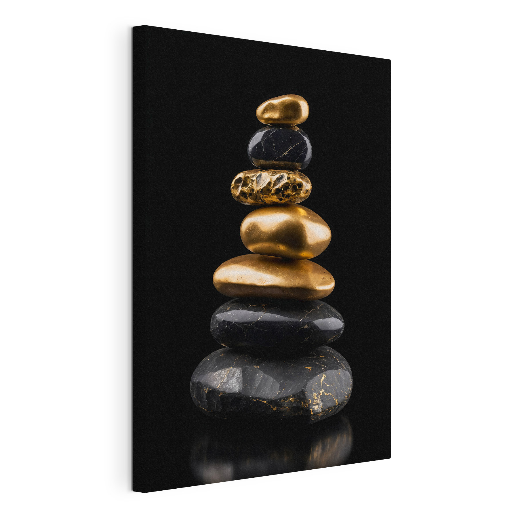 Balanced stones on a dark background Balanced stones on a dark background