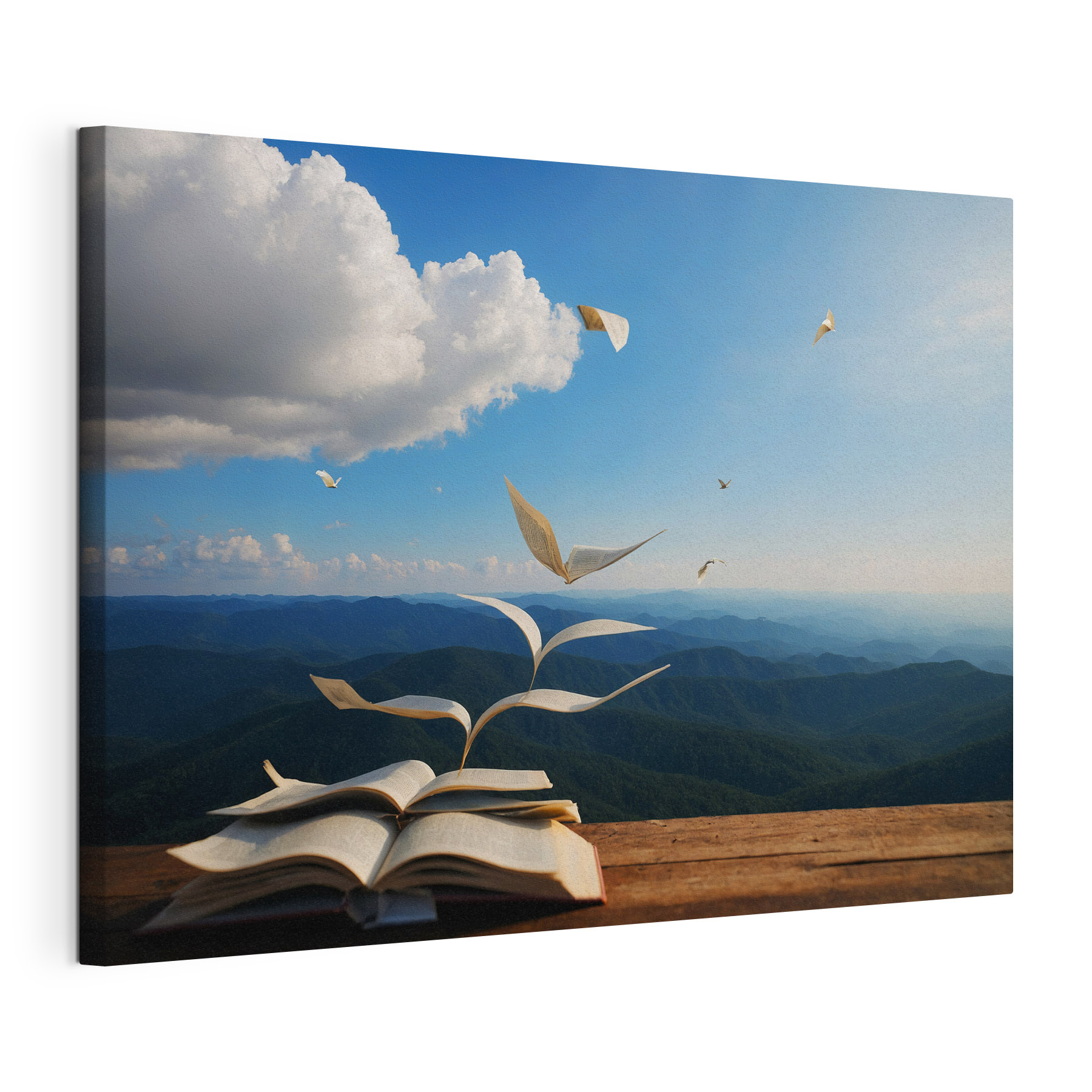 Book with flying birds flying out of it Book with flying birds flying out of it