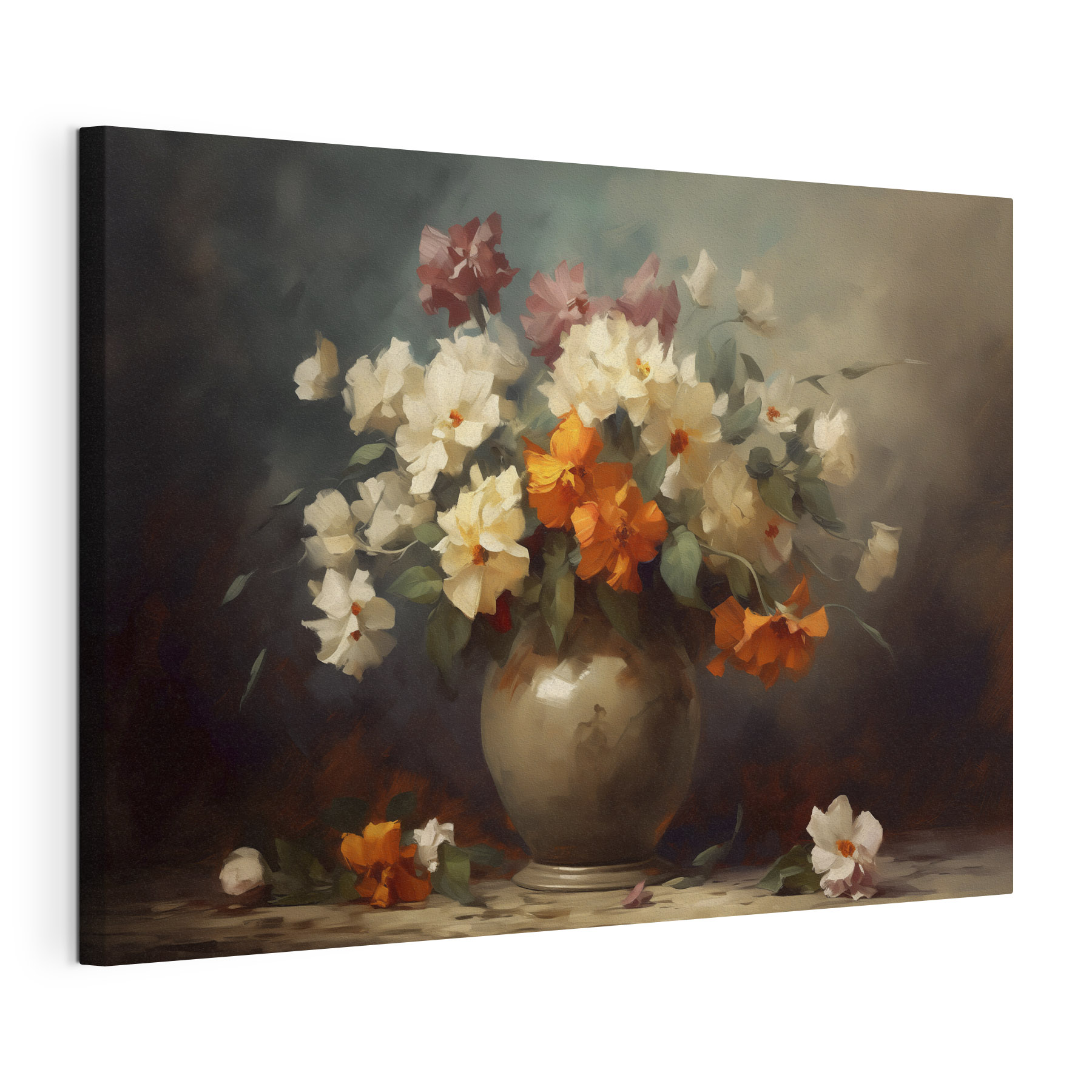 Painting of flowers in a vase