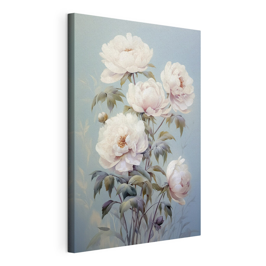 Painting of white flowers Painting of white flowers