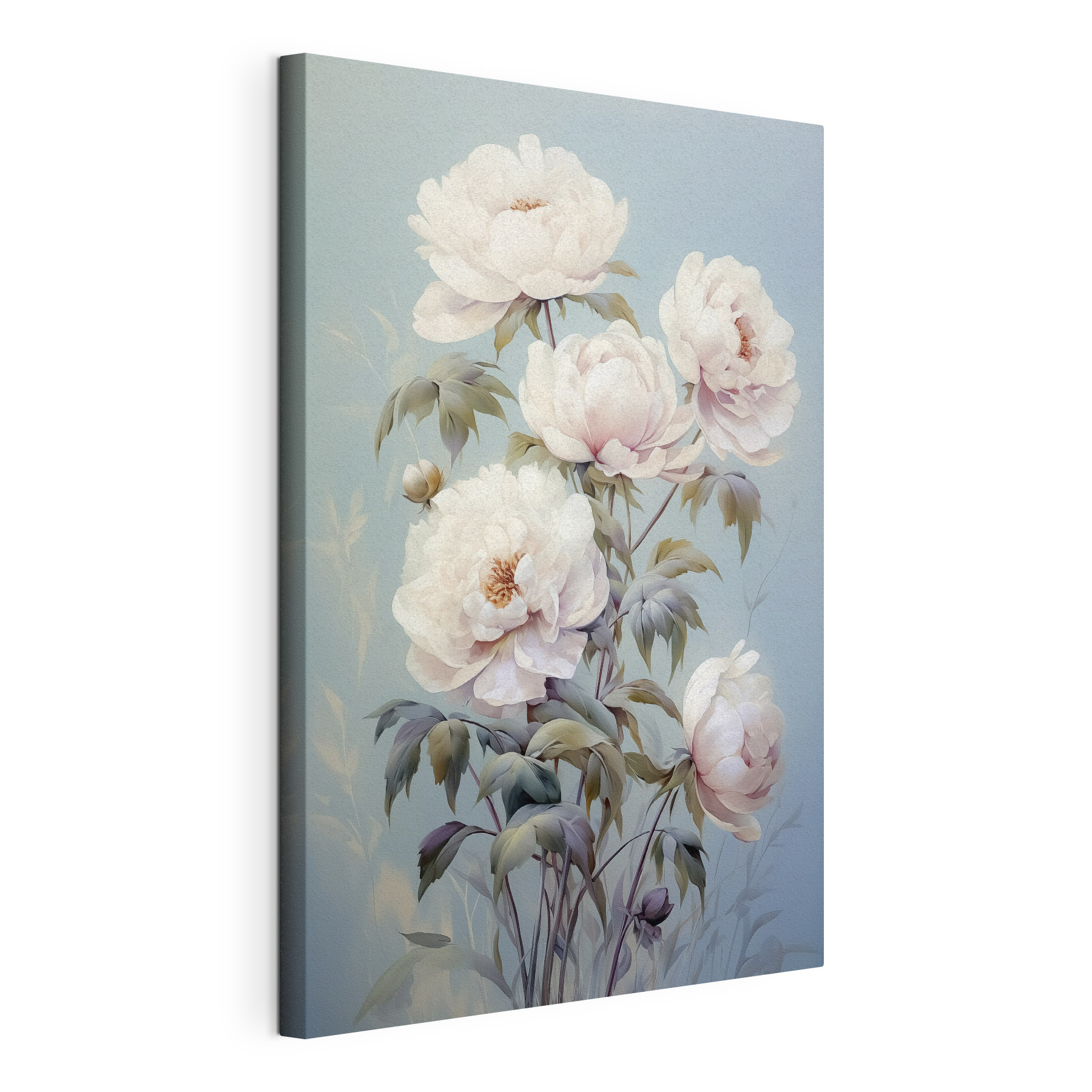 Painting of white flowers Painting of white flowers