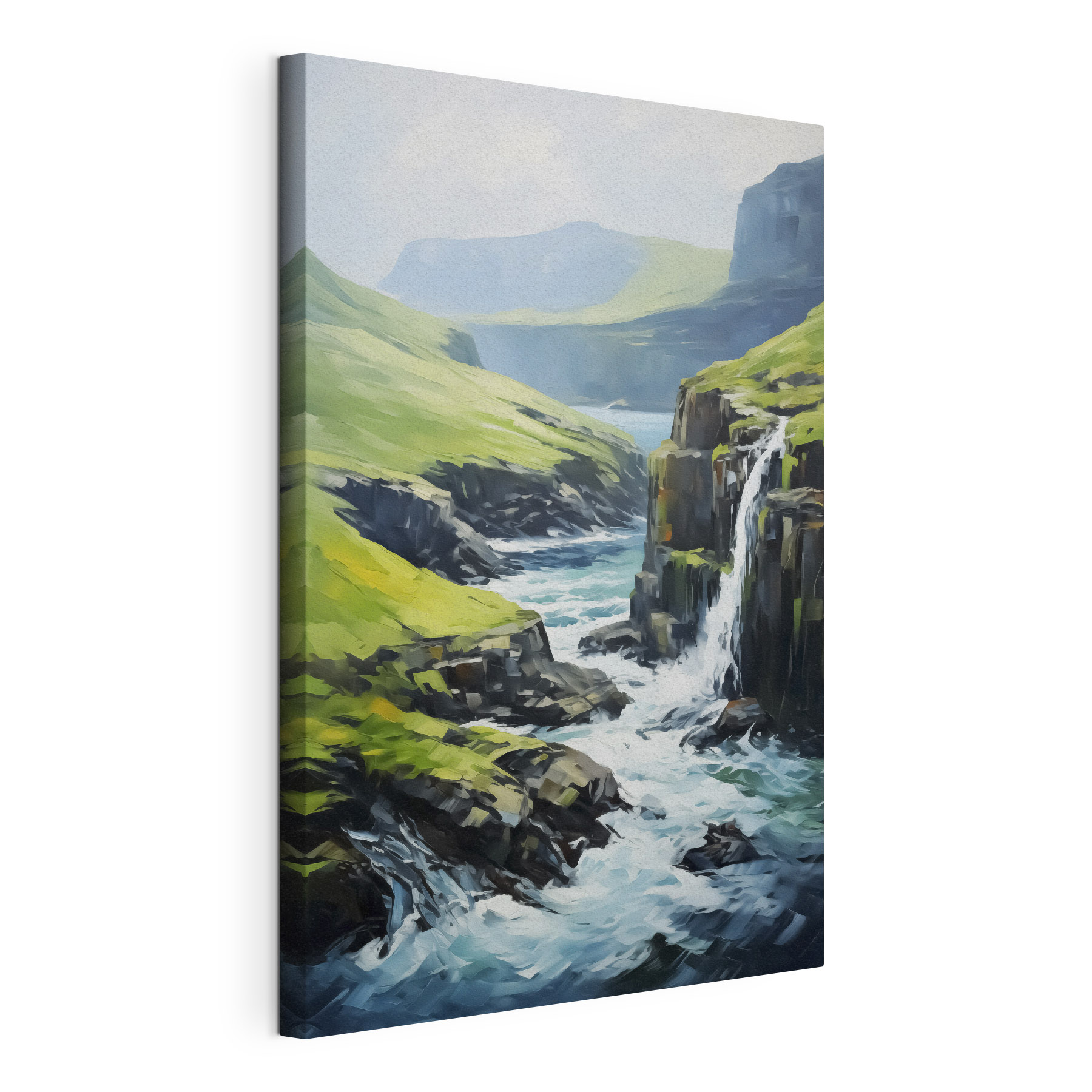 Waterfall in a valley Waterfall in a valley