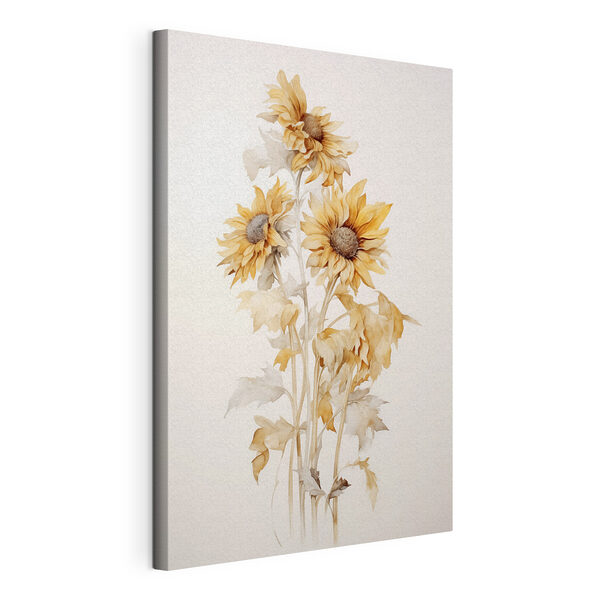 Cuadros Cuadro de girasoles sobre fondo blanco (SKU: s42127) Cuadros Cuadros Cuadro de girasoles sobre fondo blanco (SKU: s42127)