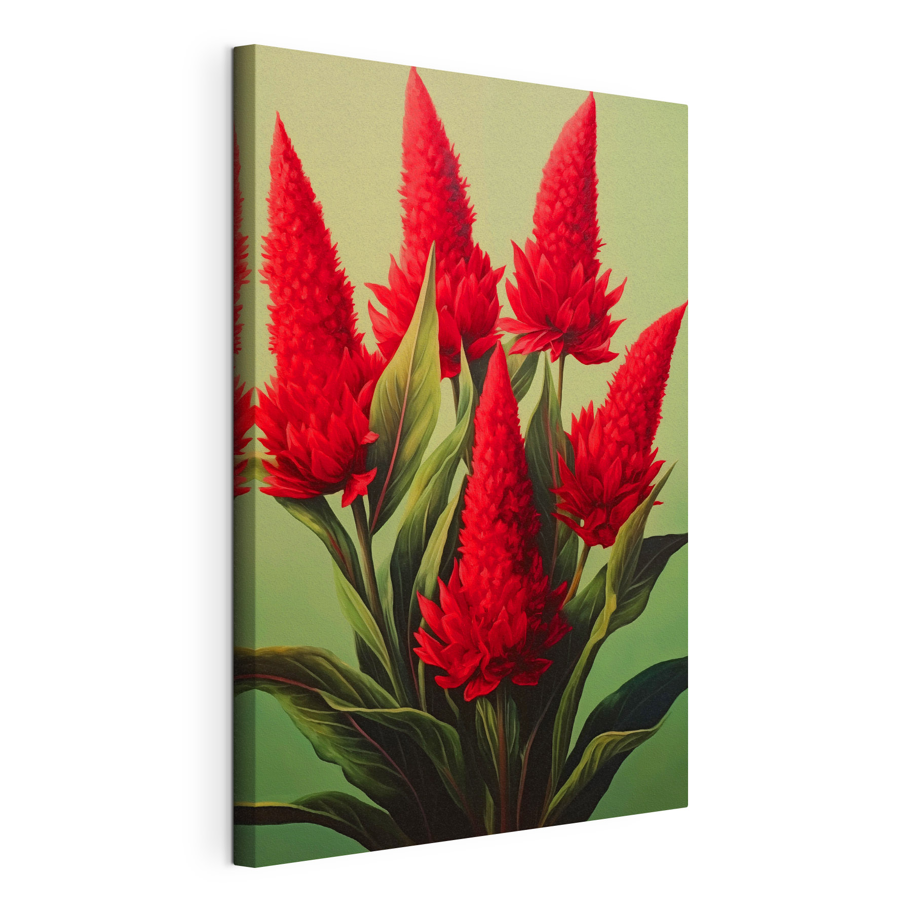 Painting of red flowers Painting of red flowers
