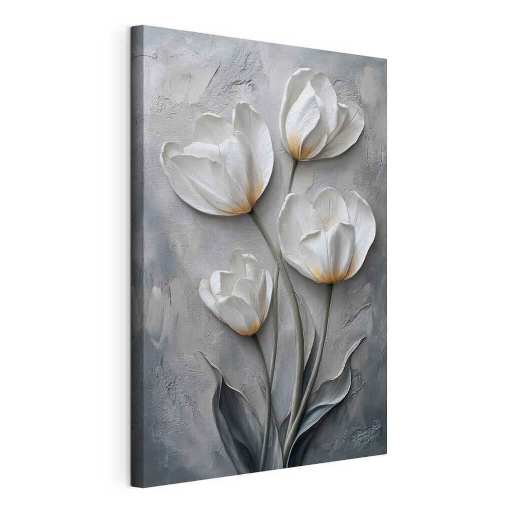 Painting of white flowers Painting of white flowers