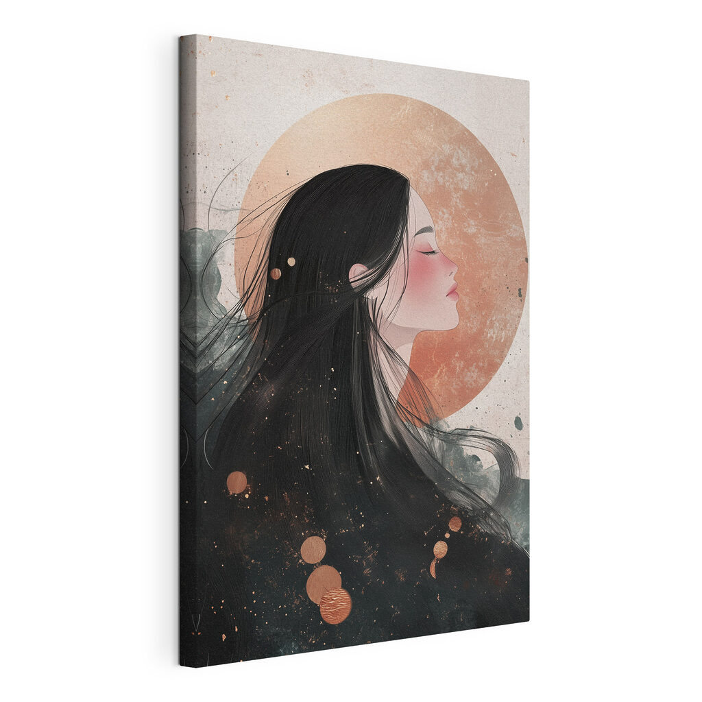 Woman with long black hair