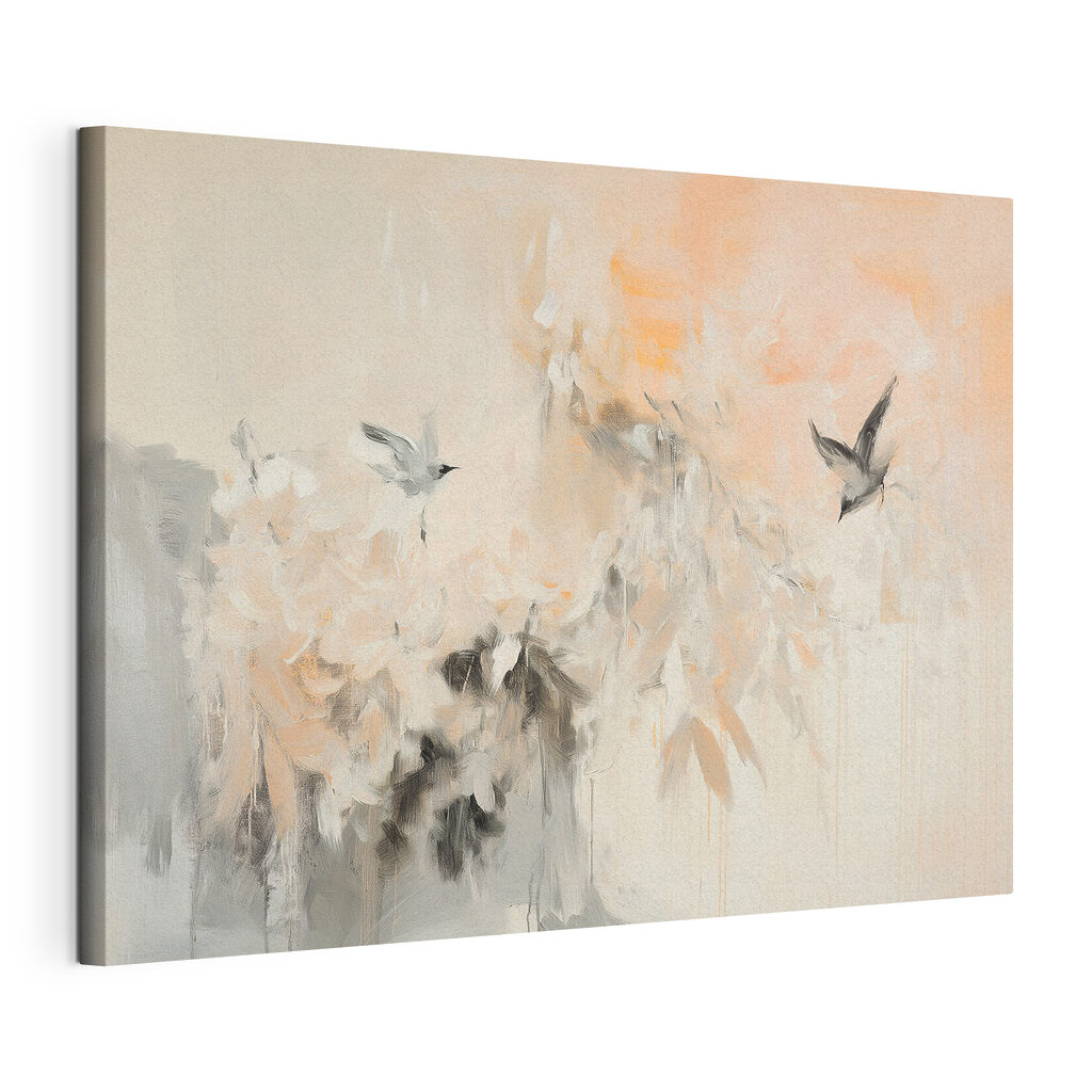 Painting of birds flying in the sky Painting of birds flying in the sky