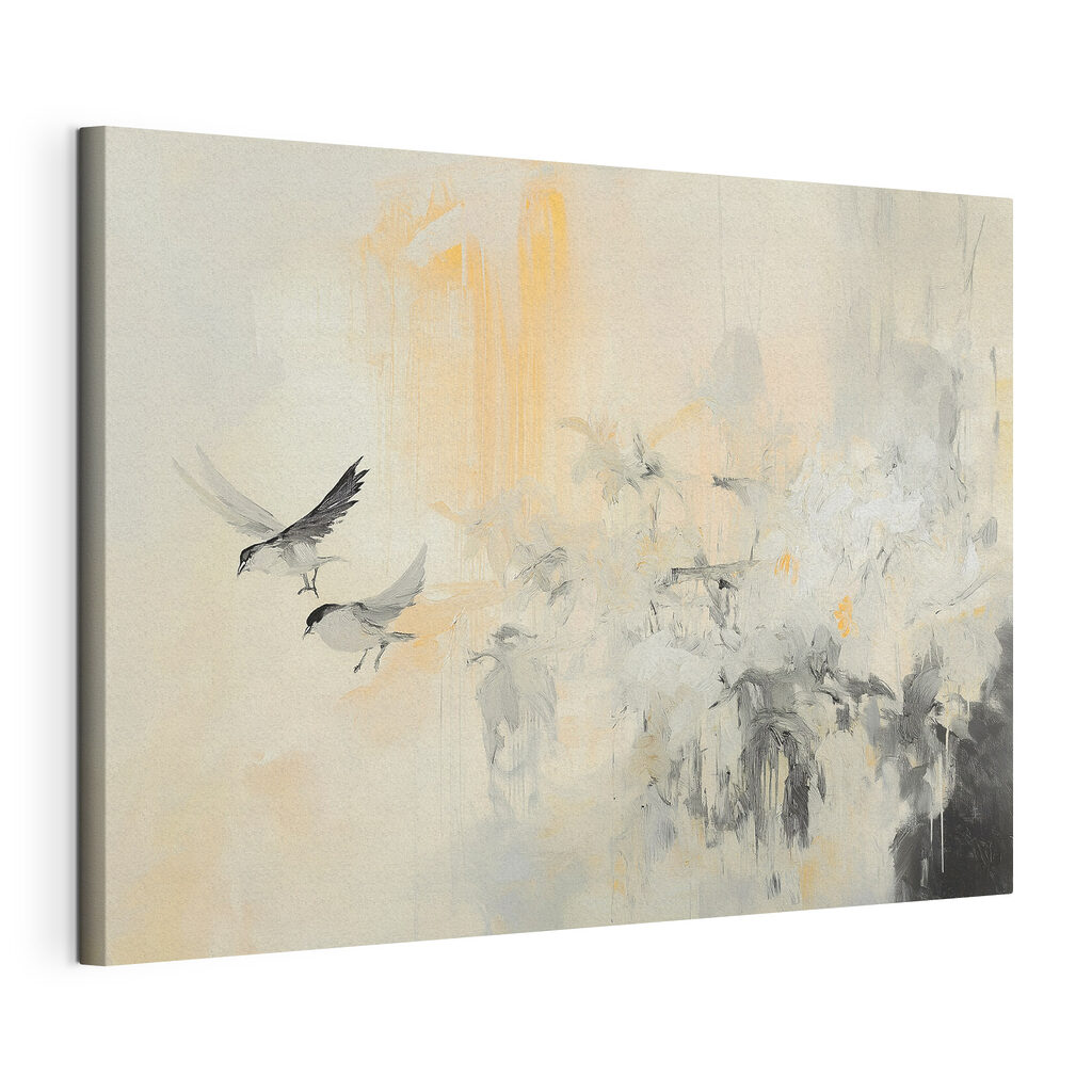 Painting of birds flying in the air