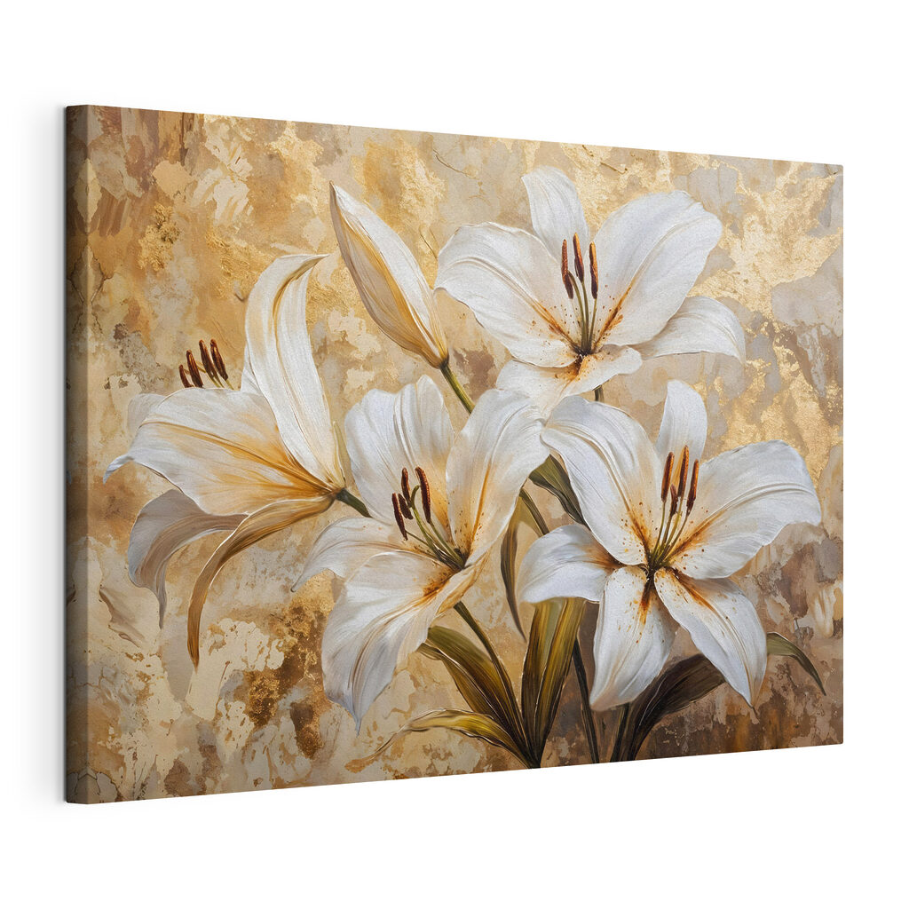 Painting of white flowers Painting of white flowers