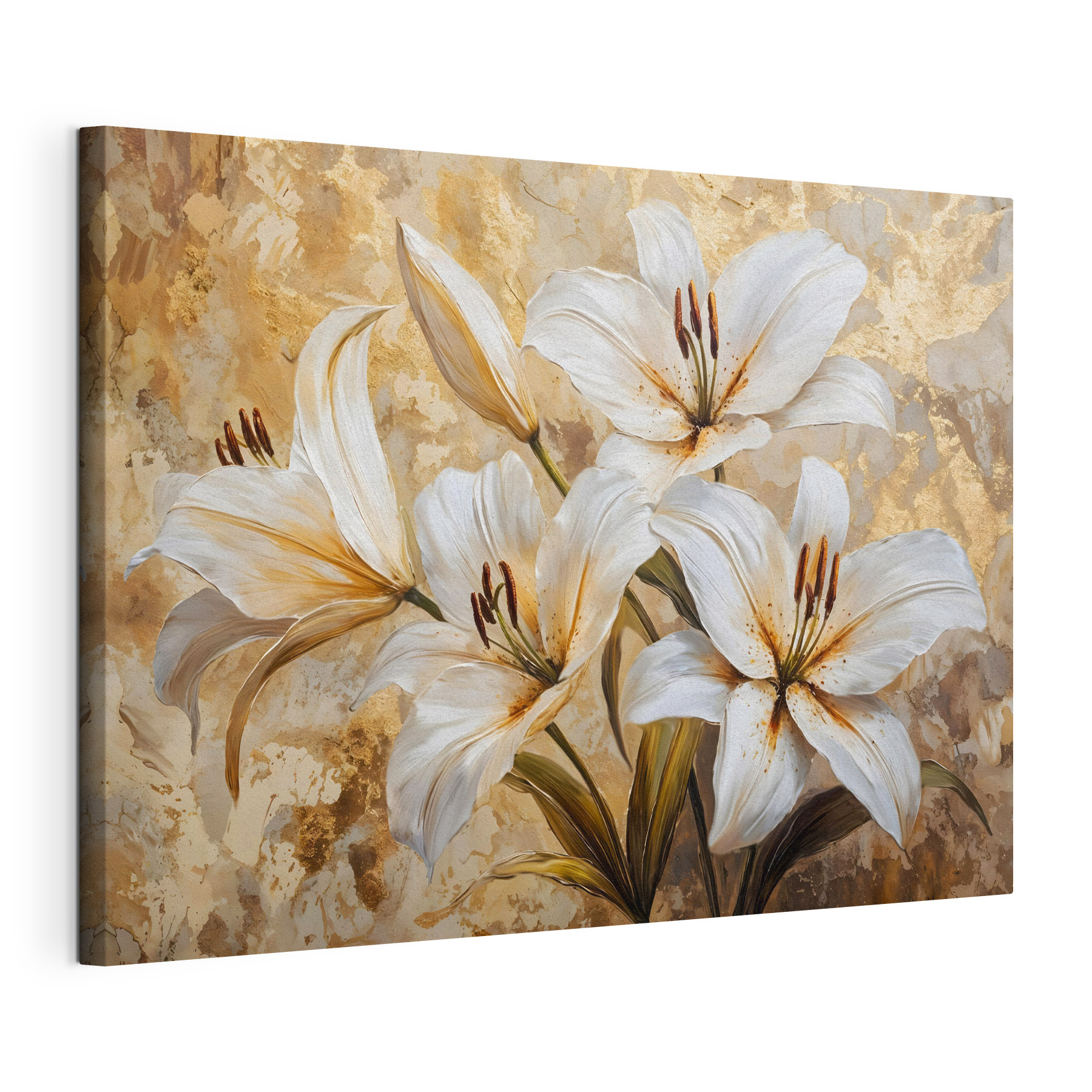 Painting of white flowers Painting of white flowers