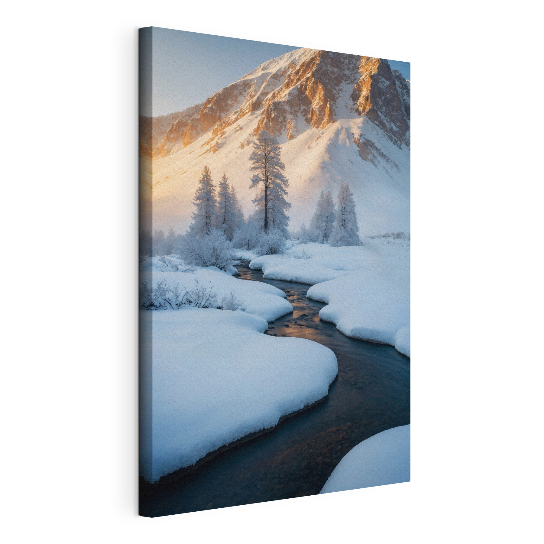River running through a snowy mountain River running through a snowy mountain