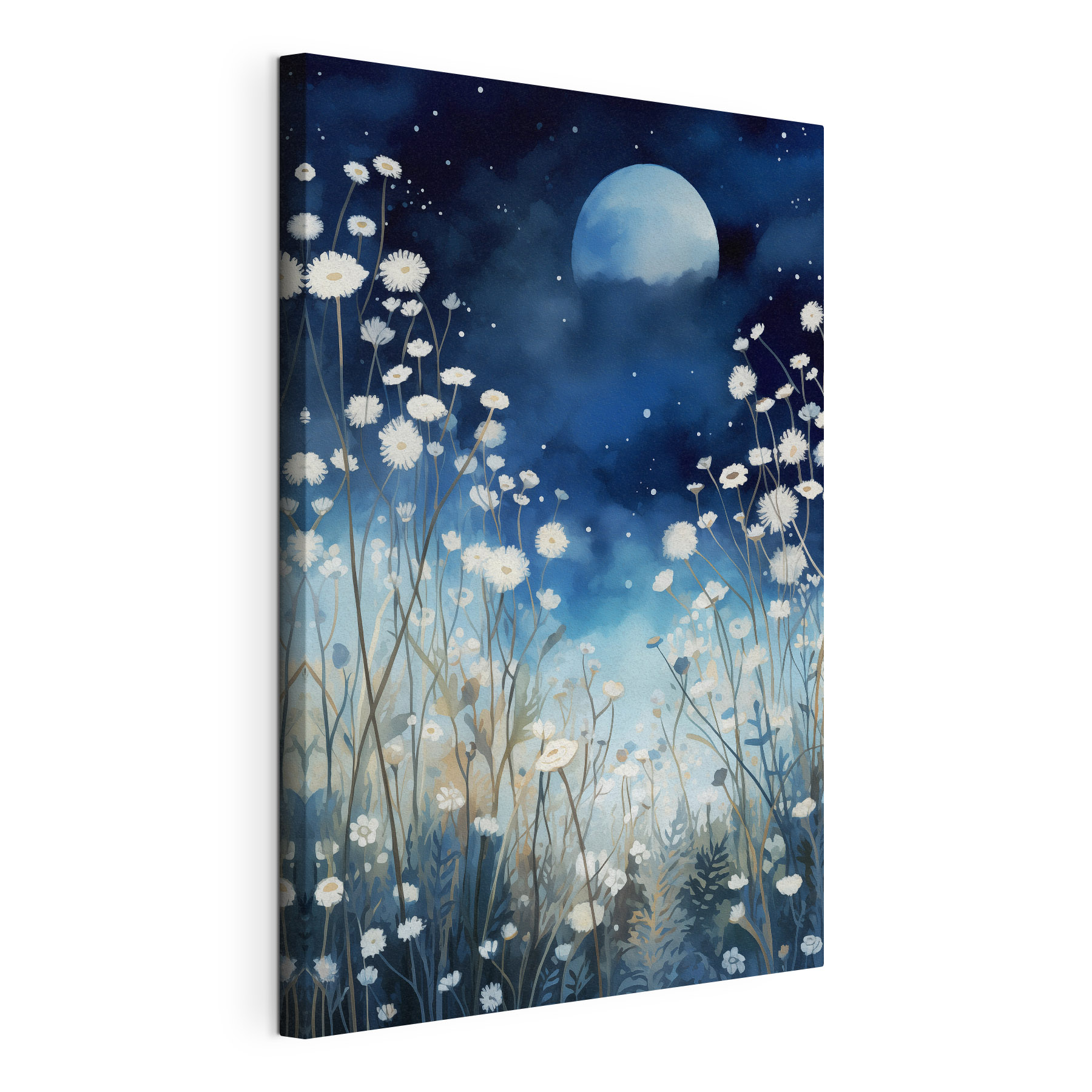Painting of white flowers Painting of white flowers
