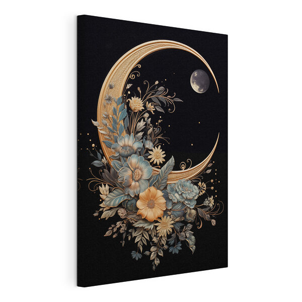 Cuadros Luna con flores y hojas (SKU: s42287) Cuadros Cuadros Luna con flores y hojas (SKU: s42287)