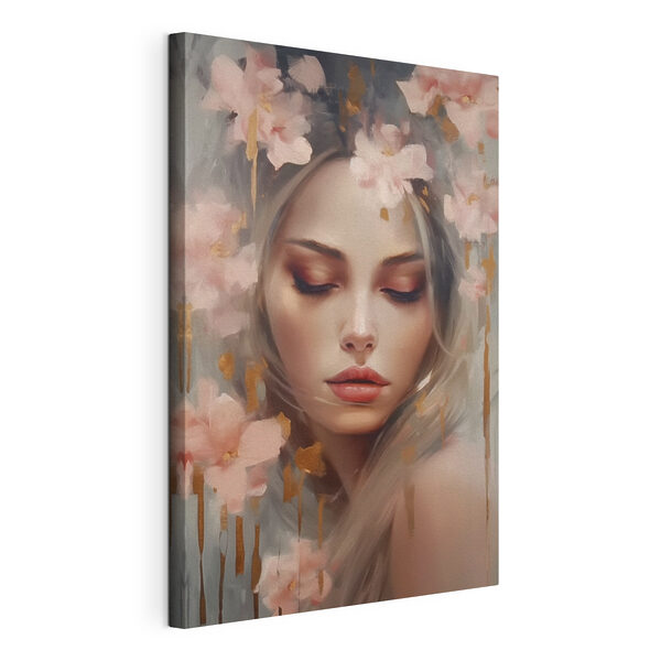 Cuadros Cuadros Cuadro de una mujer con flores en el pelo (SKU: s42299)