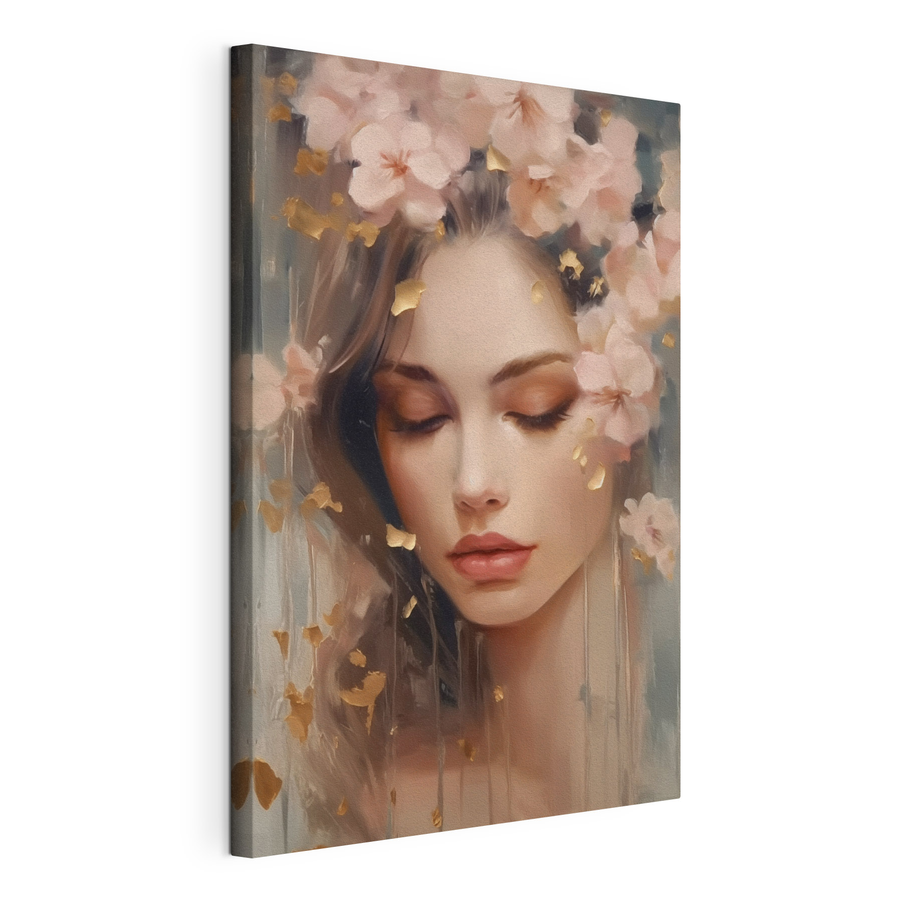 Woman with flowers in her hair Woman with flowers in her hair