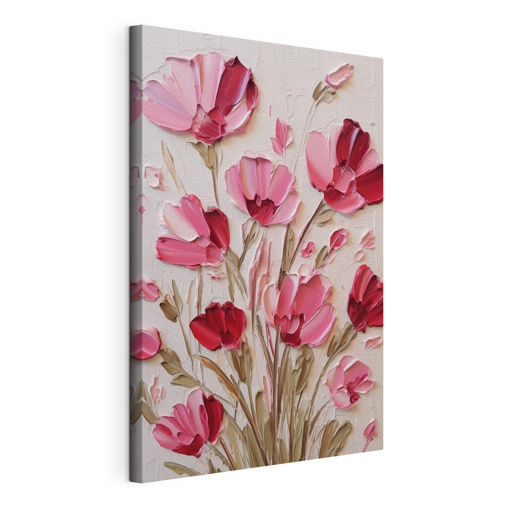 Painting of pink flowers Painting of pink flowers