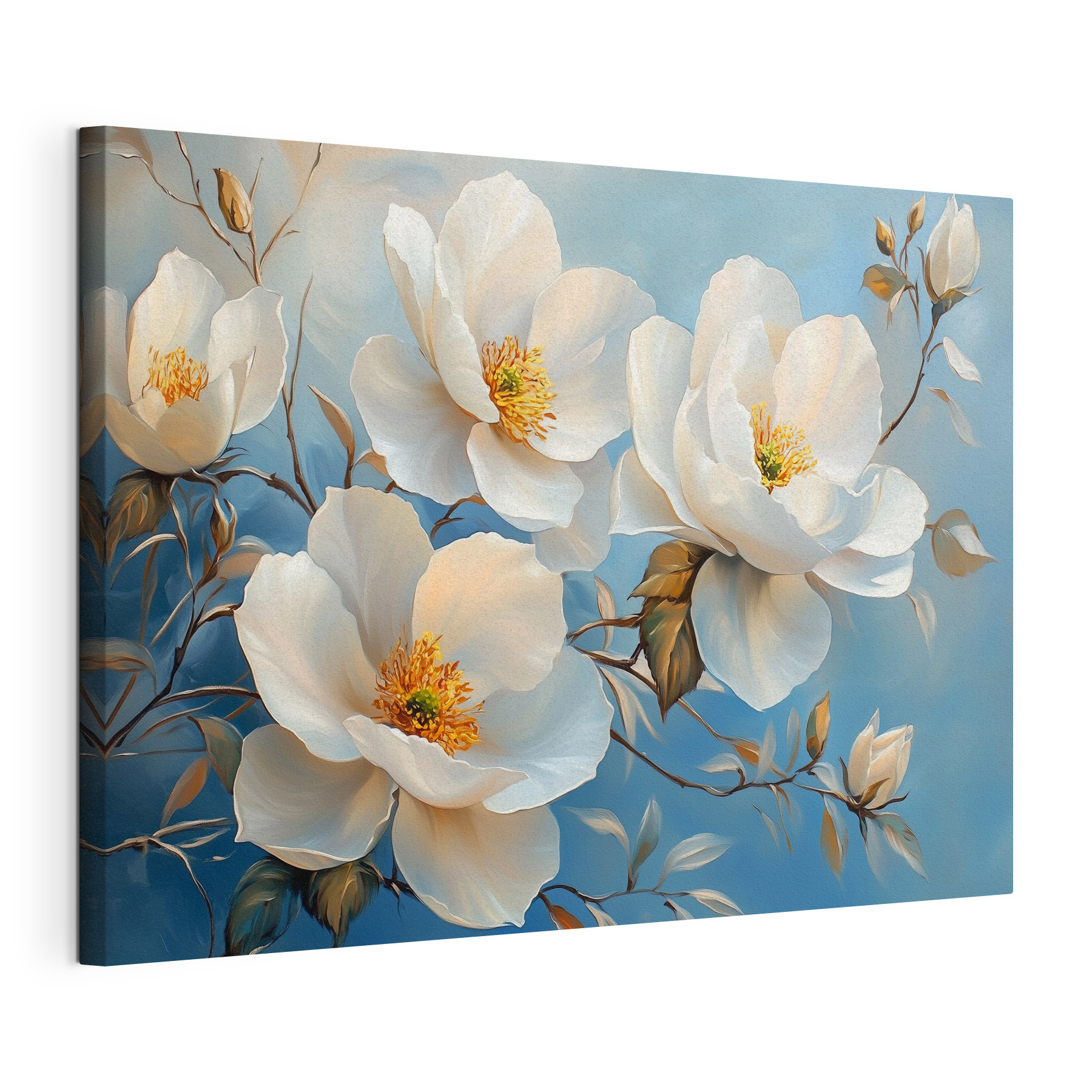 Painting of white flowers Painting of white flowers