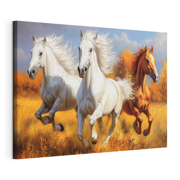 Cuadros Cuadros Un grupo de caballos corriendo por un campo (SKU: s42335)