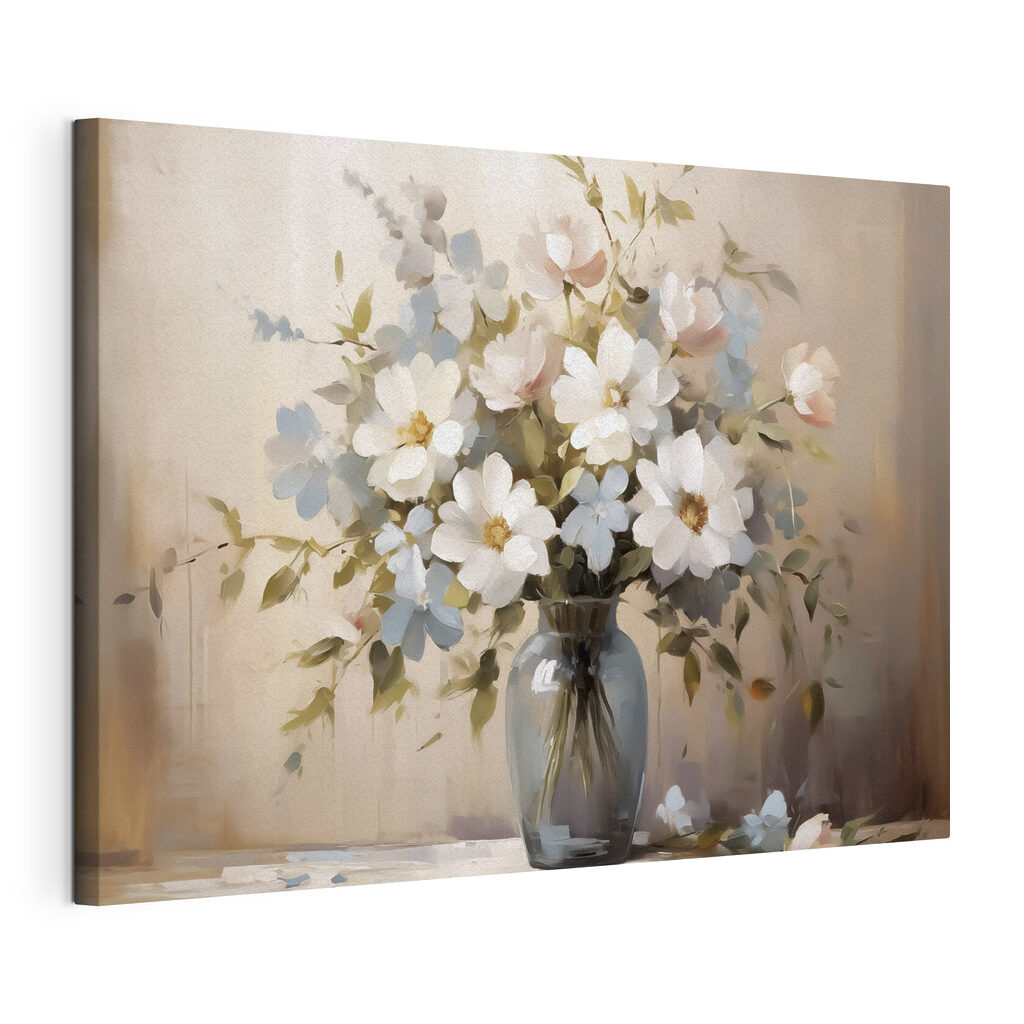 Painting of flowers in a vase Painting of flowers in a vase