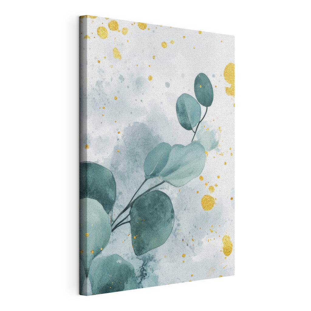 Watercolor painting of a branch with leaves Watercolor painting of a branch with leaves