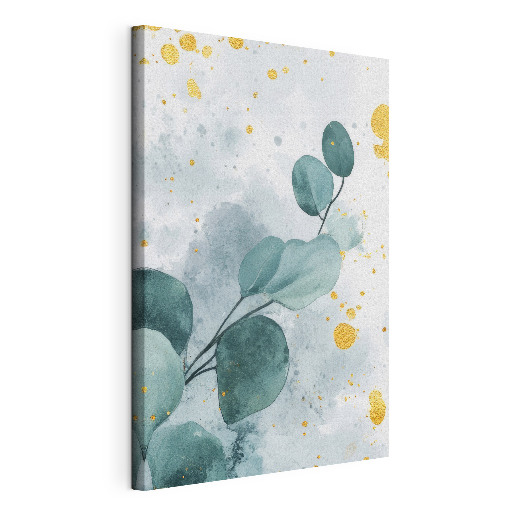 Watercolor painting of a branch with leaves Watercolor painting of a branch with leaves