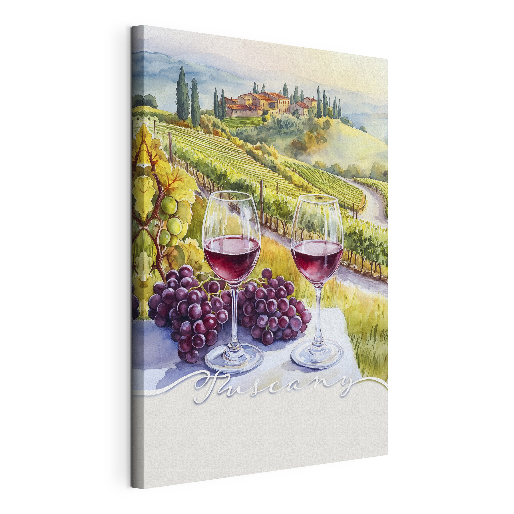 Wine glasses and grapes on a table Wine glasses and grapes on a table