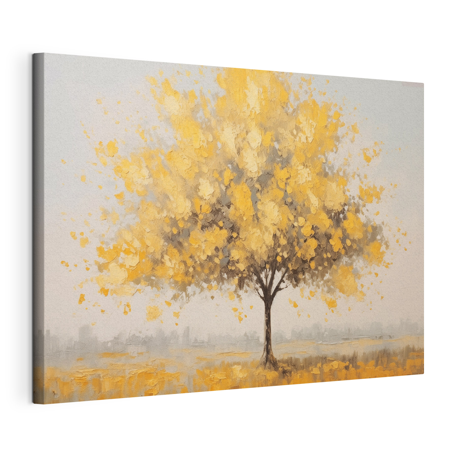 Painting of a tree with yellow leaves