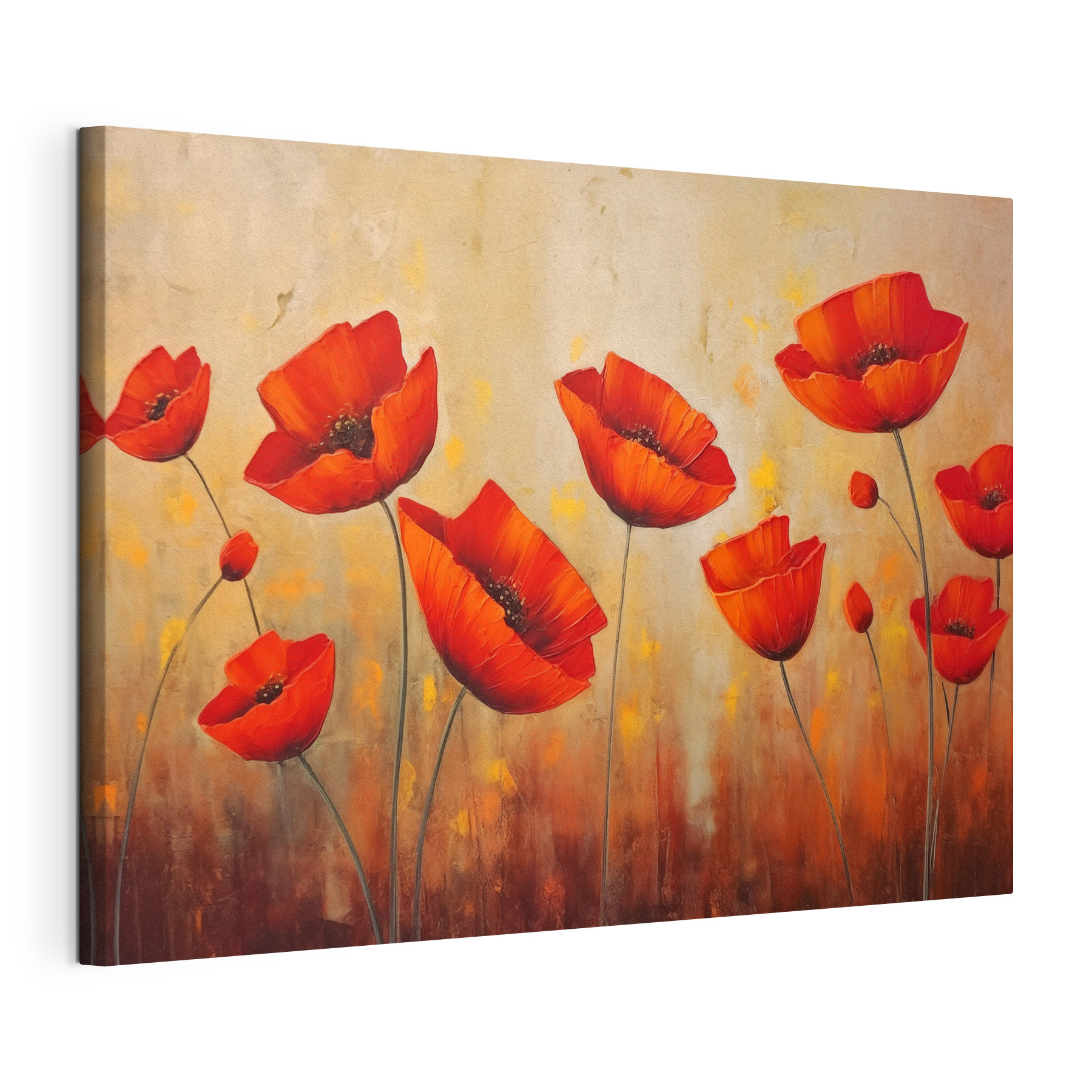 Painting of red flowers Painting of red flowers