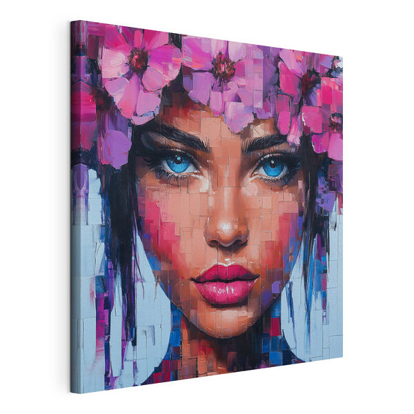 Cuadros Cuadro de una mujer con flores en el pelo (SKU: s42504) Cuadros Cuadros Cuadro de una mujer con flores en el pelo (SKU: s42504)