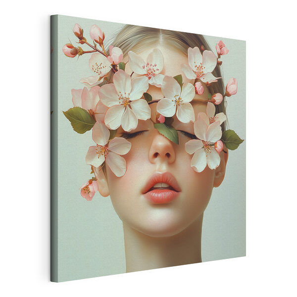 Cuadros Mujer con flores en la cara (SKU: s42506) Cuadros Cuadros Mujer con flores en la cara (SKU: s42506)