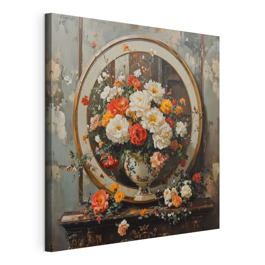 Painting of flowers in a vase Painting of flowers in a vase