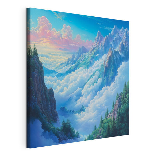 Cuadros Cordillera con nubes y árboles (SKU: s42509) Cuadros Cuadros Cordillera con nubes y árboles (SKU: s42509)