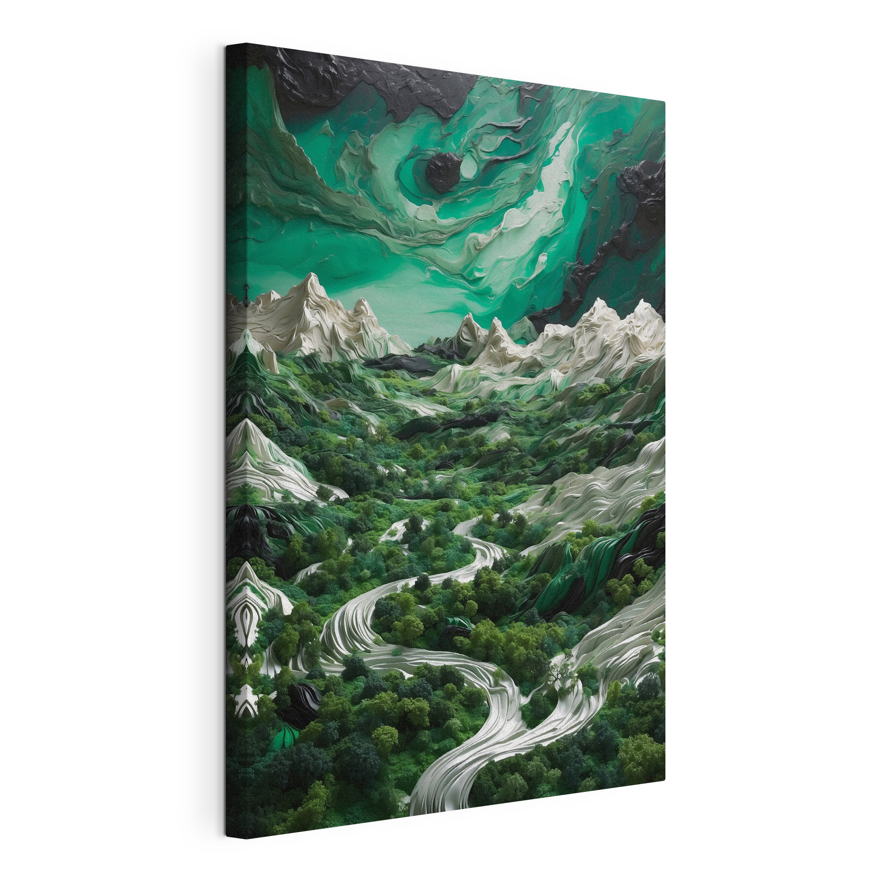 Landscape with trees and mountains Landscape with trees and mountains