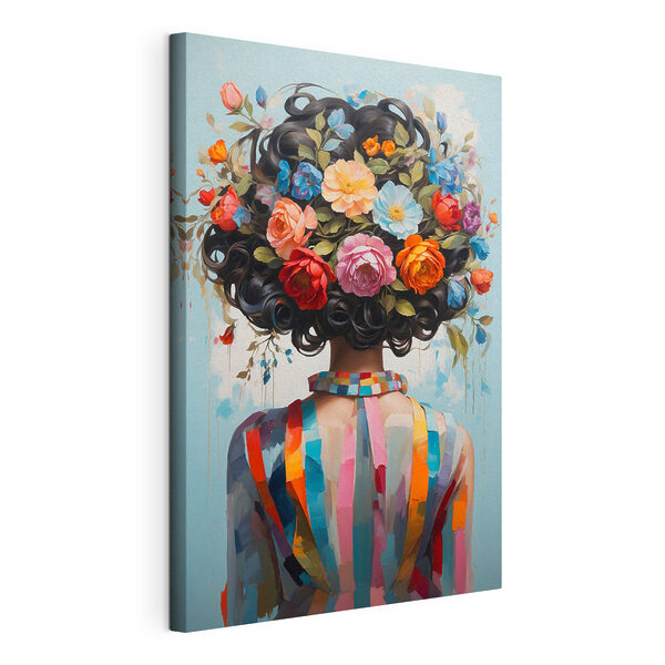 Cuadros Cuadro de una mujer con flores en la cabeza (SKU: s42524) Cuadros Cuadros Cuadro de una mujer con flores en la cabeza (SKU: s42524)