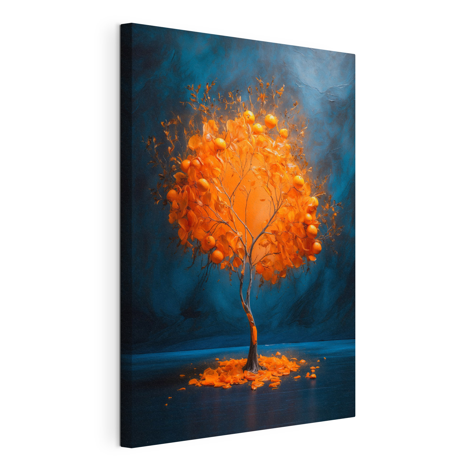 Tree with oranges in the middle Tree with oranges in the middle