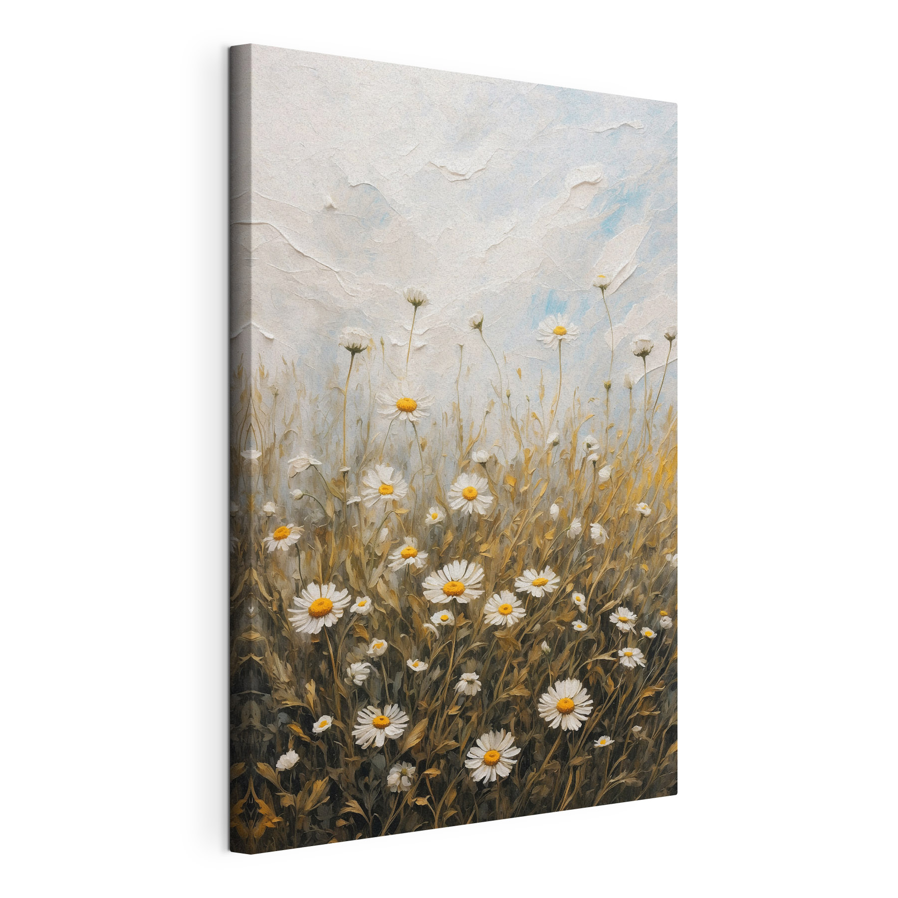 Painting of a field of flowers