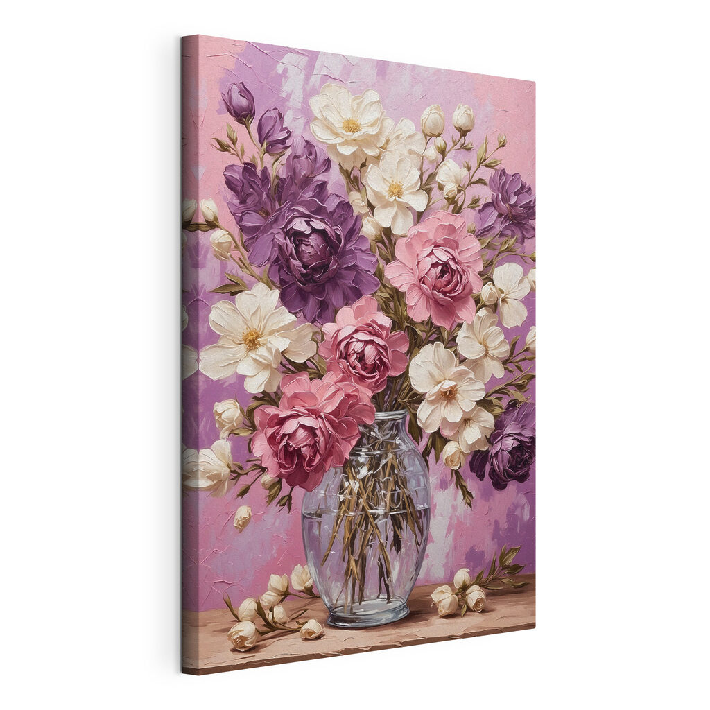 Painting of flowers in a vase Painting of flowers in a vase