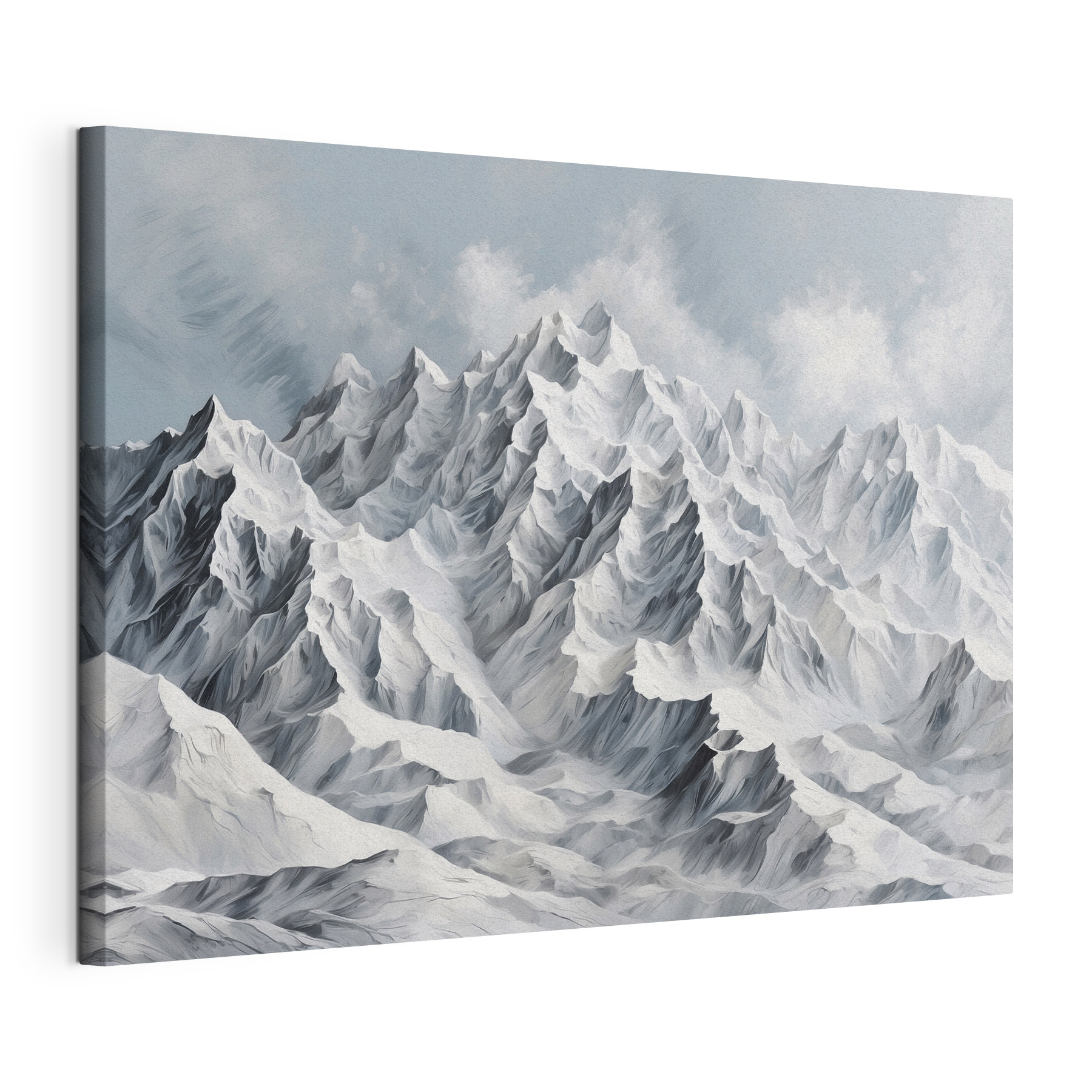 Mountain range with snow Mountain range with snow