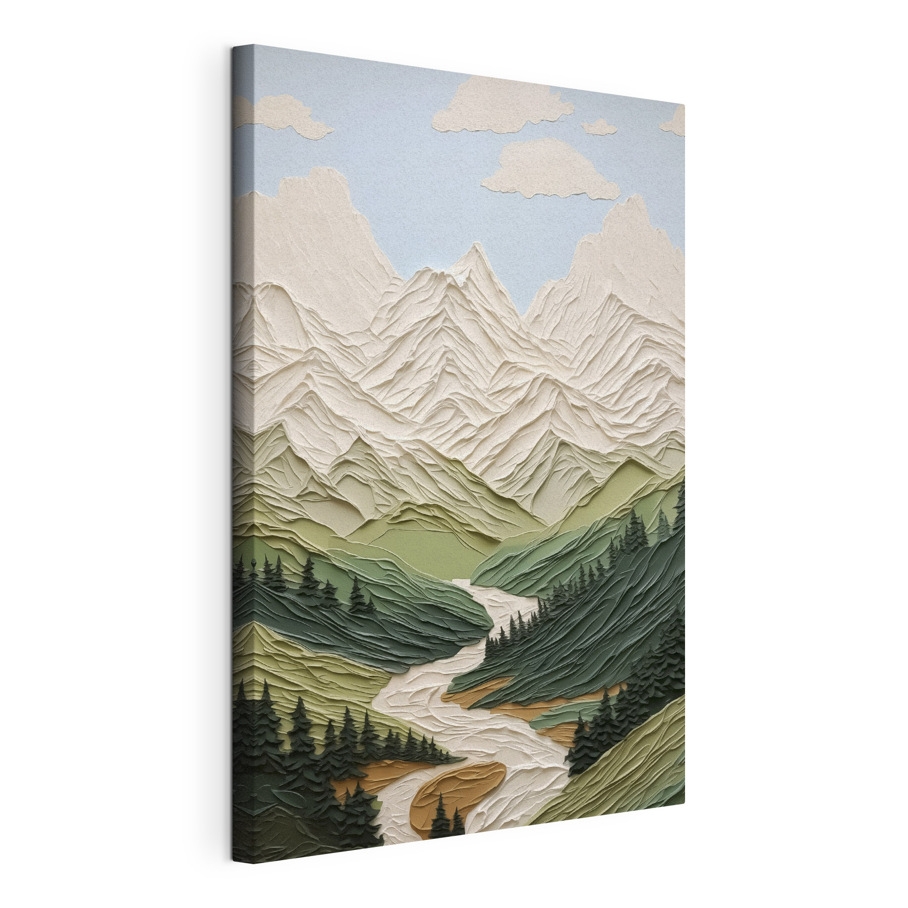 Paper cut out of a mountain Paper cut out of a mountain