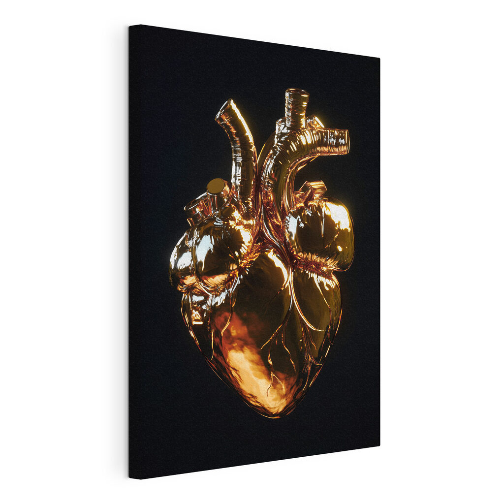 Heart sculpture reflecting inner beauty