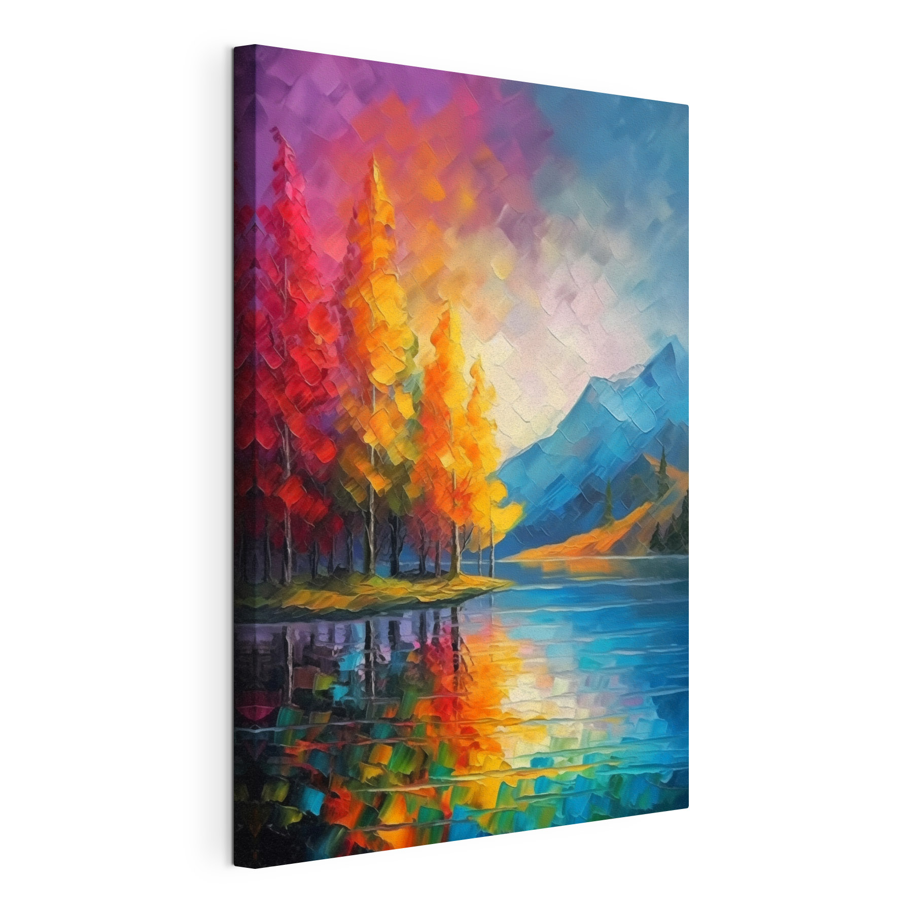 Painting of a colorful landscape