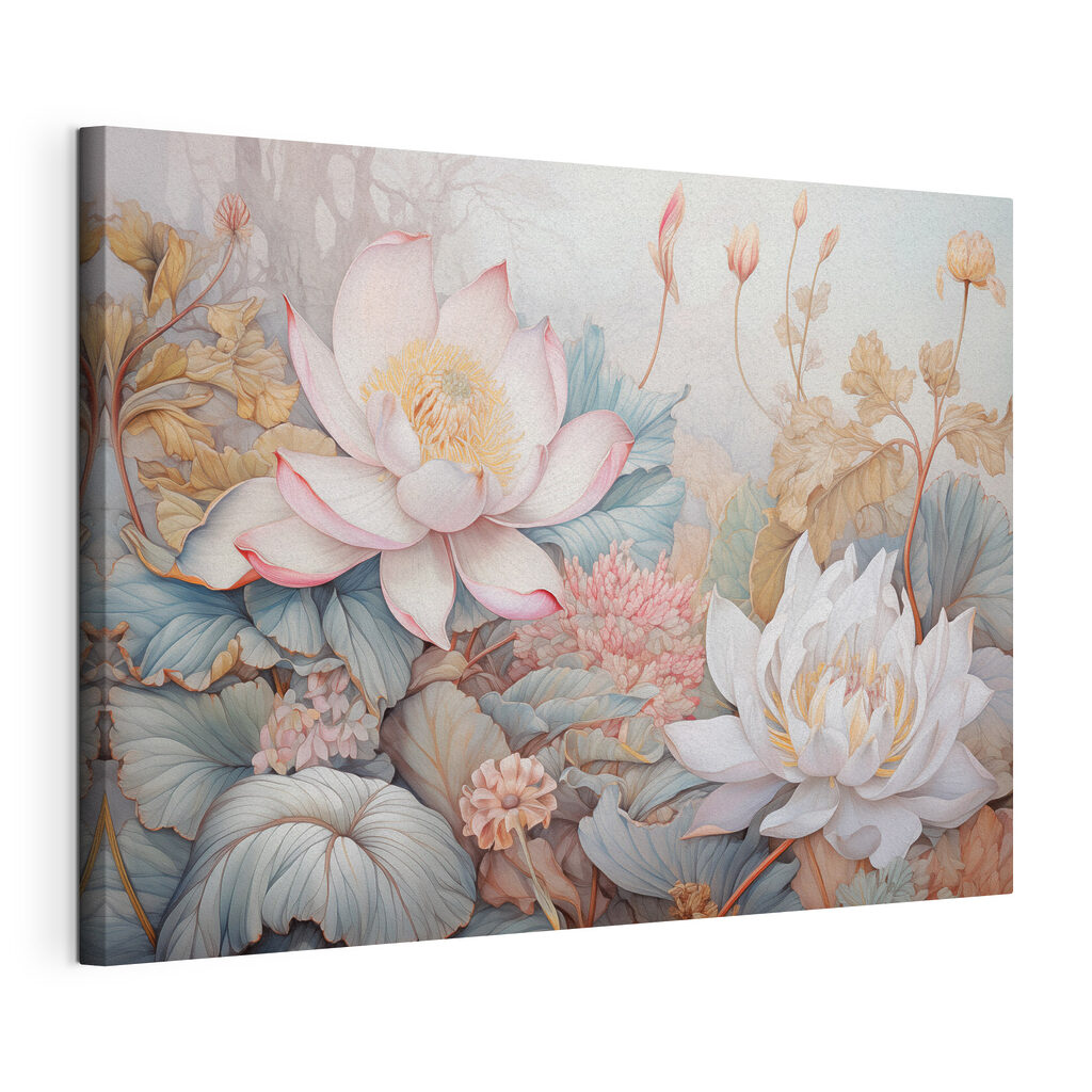 Painting of flowers and leaves Painting of flowers and leaves