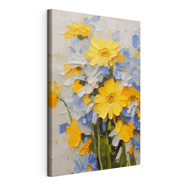 Cuadros Cuadro de flores amarillas y azules (SKU: s42753) Cuadros Cuadros Cuadro de flores amarillas y azules (SKU: s42753)