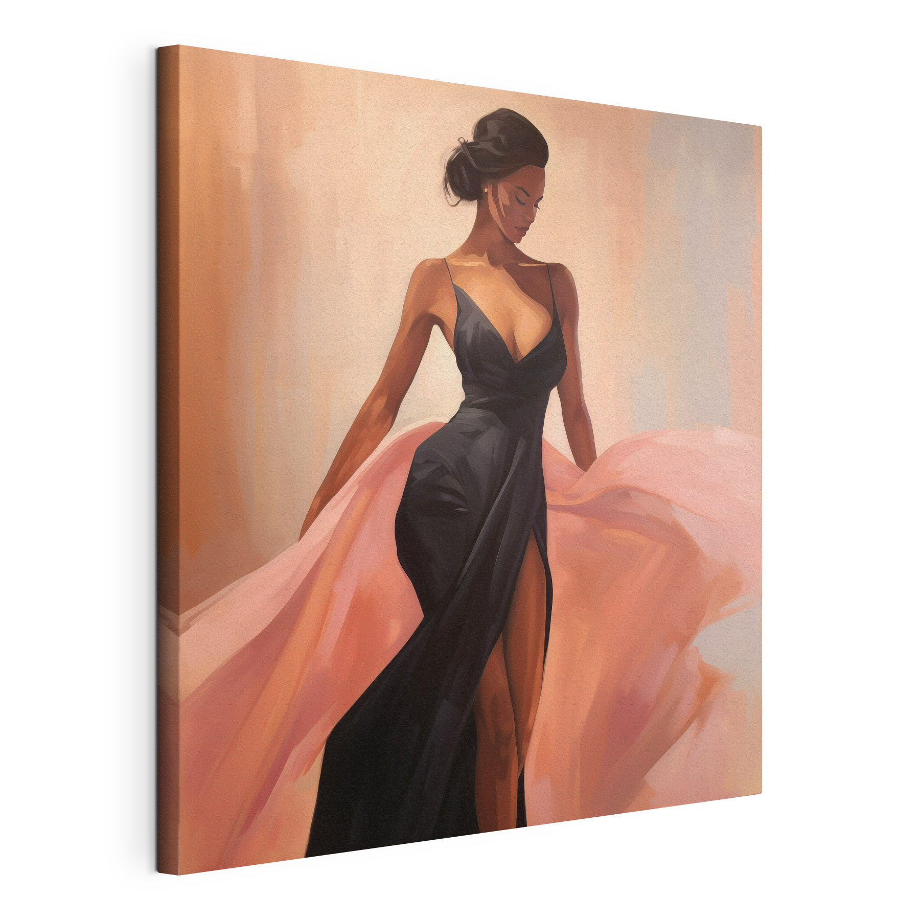 Woman in a black dress