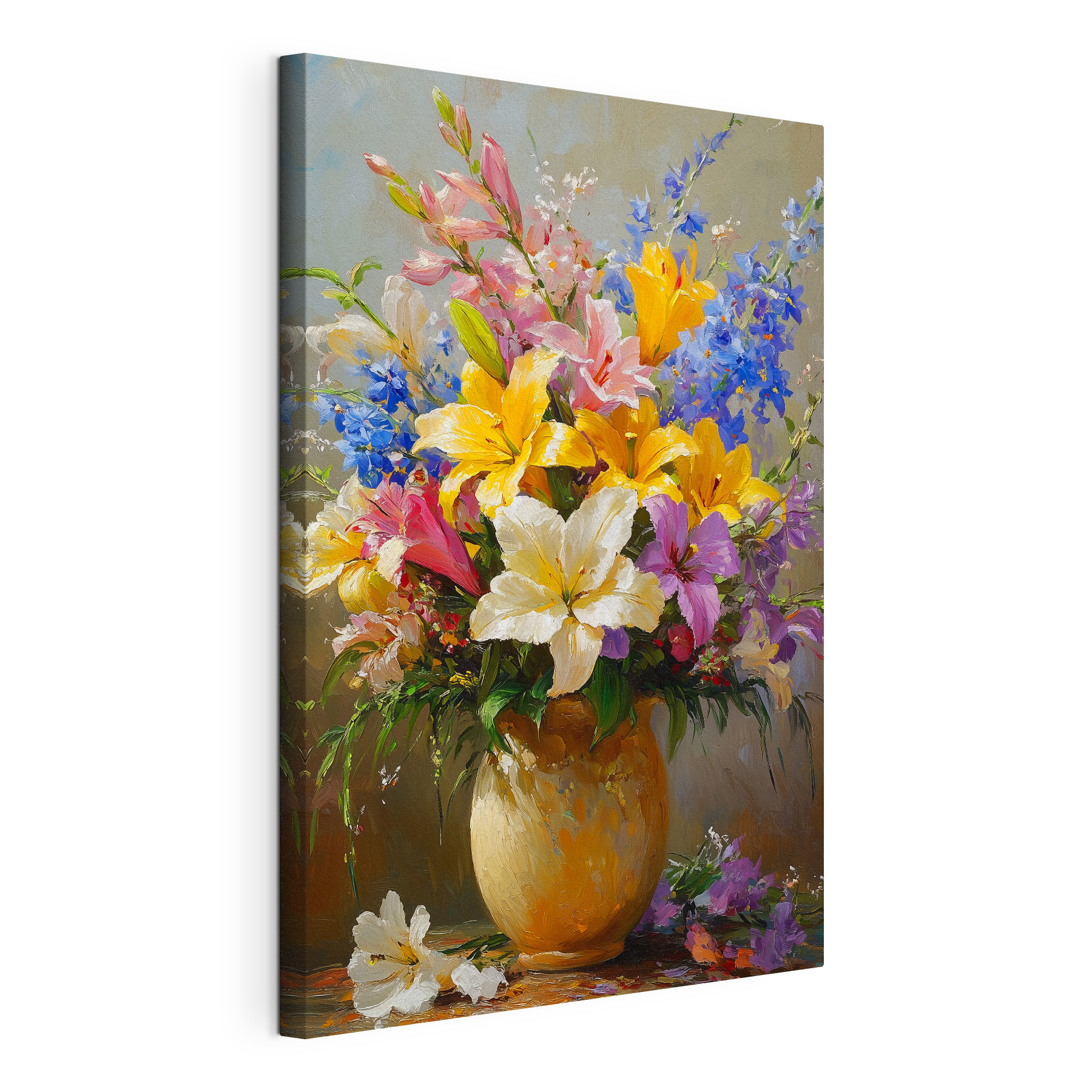 Painting of flowers in a vase Painting of flowers in a vase