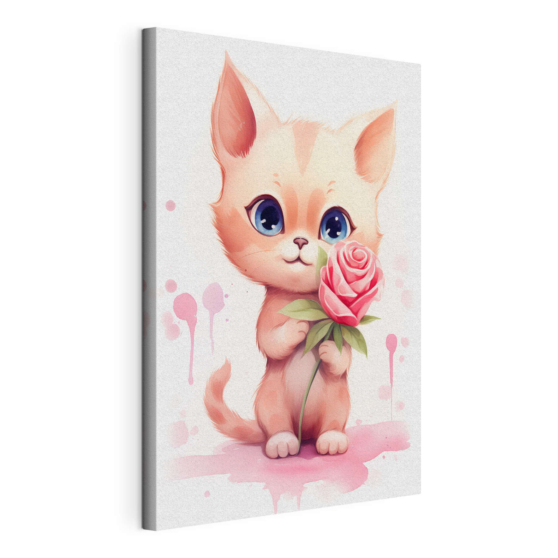 Cat holding a flower Cat holding a flower