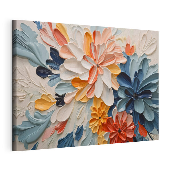 Cuadros Flores de vivos colores en una obra de arte con textura (SKU: s42907) Cuadros Cuadros Flores de vivos colores en una obra de arte con textura (SKU: s42907)