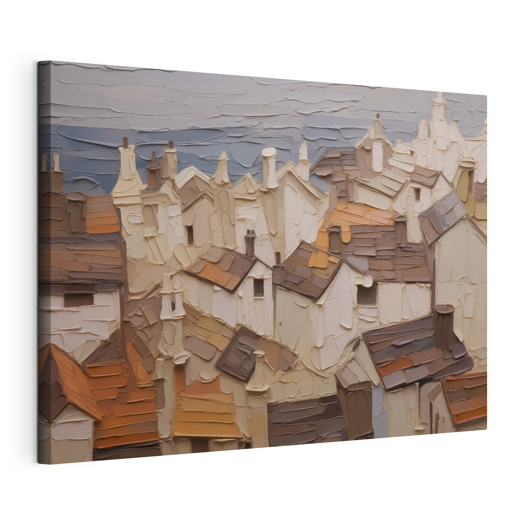 Painting of a city Painting of a city