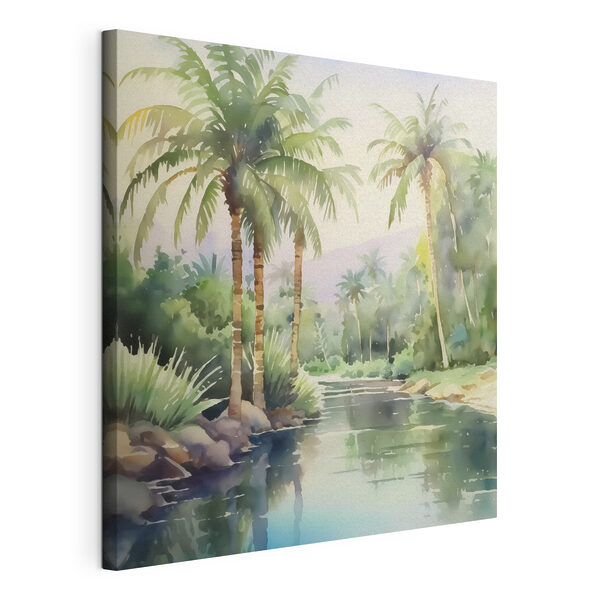 Cuadros Agua con palmeras y rocas (SKU: s42912) Cuadros Cuadros Agua con palmeras y rocas (SKU: s42912)